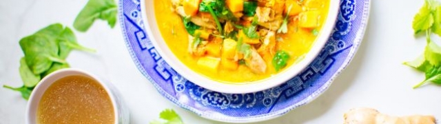 Pileća juha s đumbirom – lagano ukusno jelo s 5 namirnica