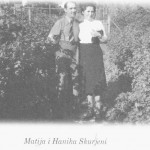Matija Skurjeni sa suprugom Hanikom koja je bila kuharica kod Anke Gvozdanović 1930-ih, reprodukcija iz knjige Novodvorsk~1