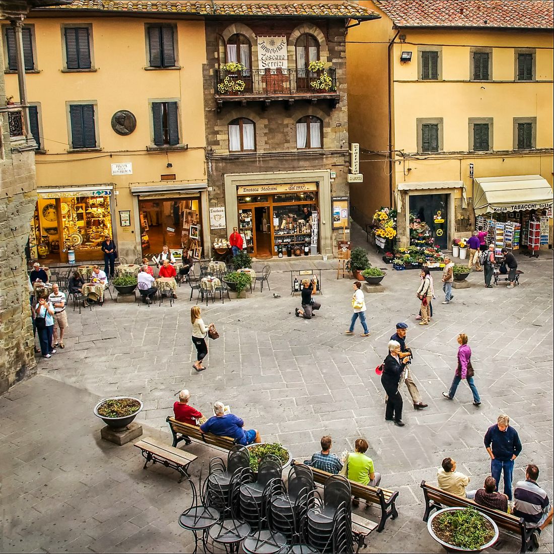 trg grad cortona toscana toskana italija putovanje
