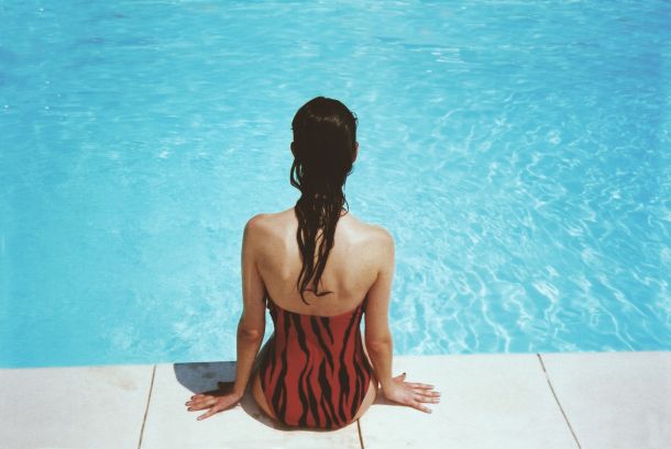 bazen badekostim žena kosa odmor