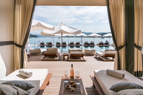 Schlosshotel Velden wellness jezero