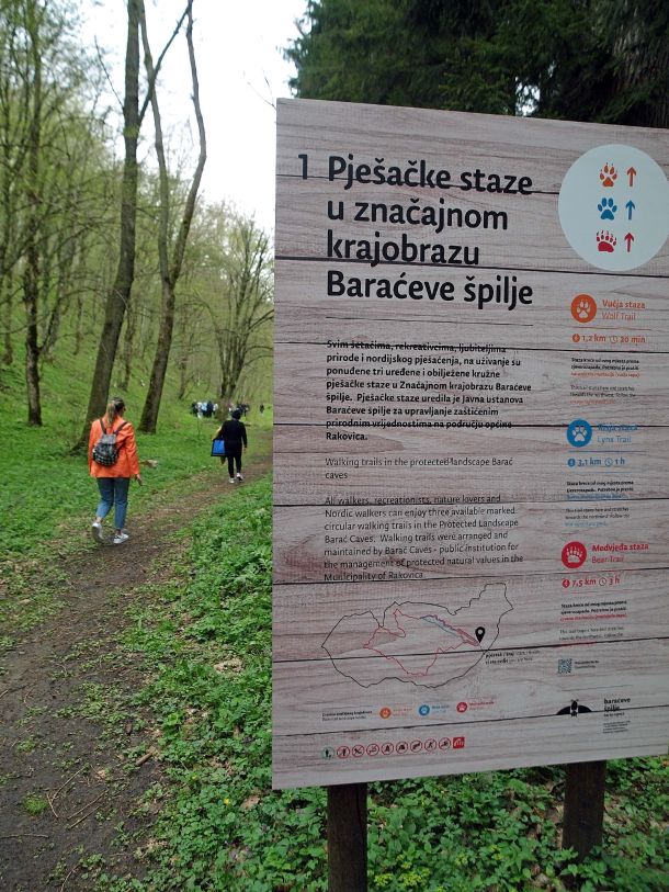 Baracve spilje pjesacka staza lika