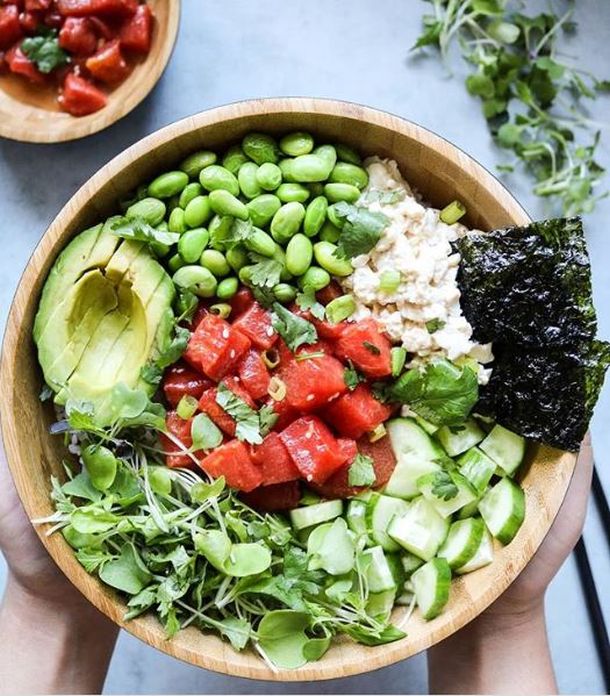 Poke bowl recept  s lubenicom
