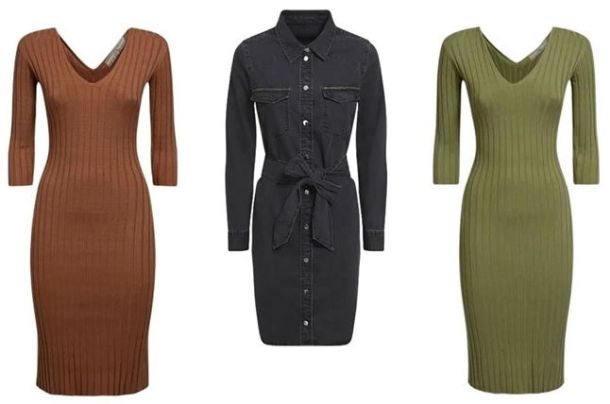 haljine pletene haljine denim