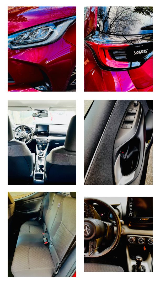 toyota yaris svjetla i unutrašnjost auta