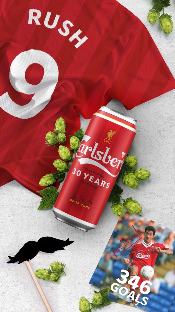 pivo Carlsberg i Liverpool majica Rush 9
