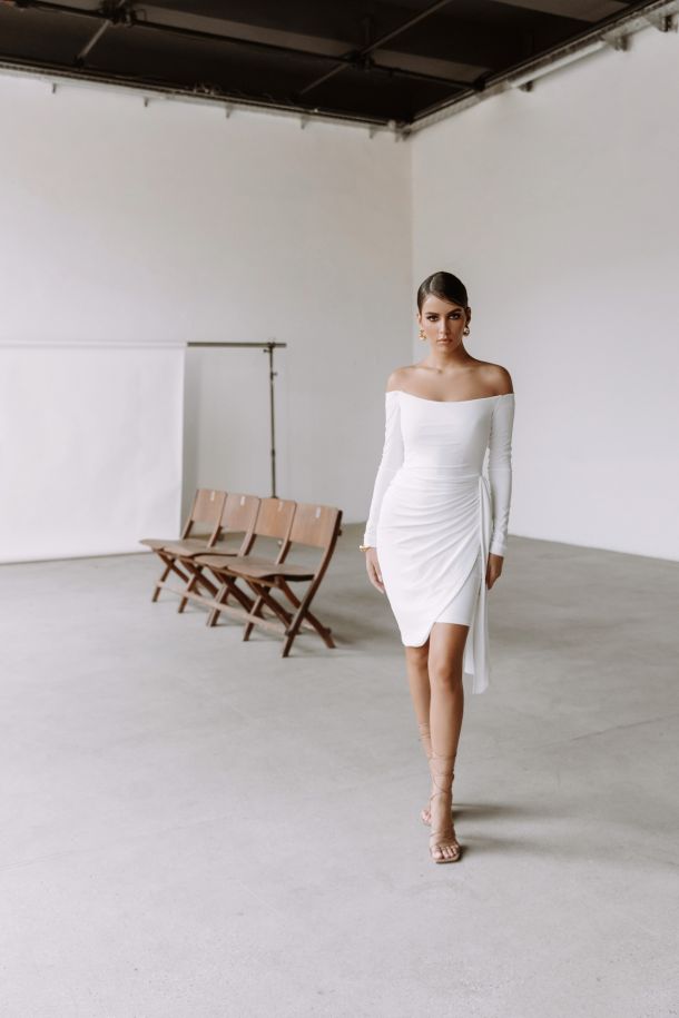 bijela mini haljina DIANA VILJEVAC