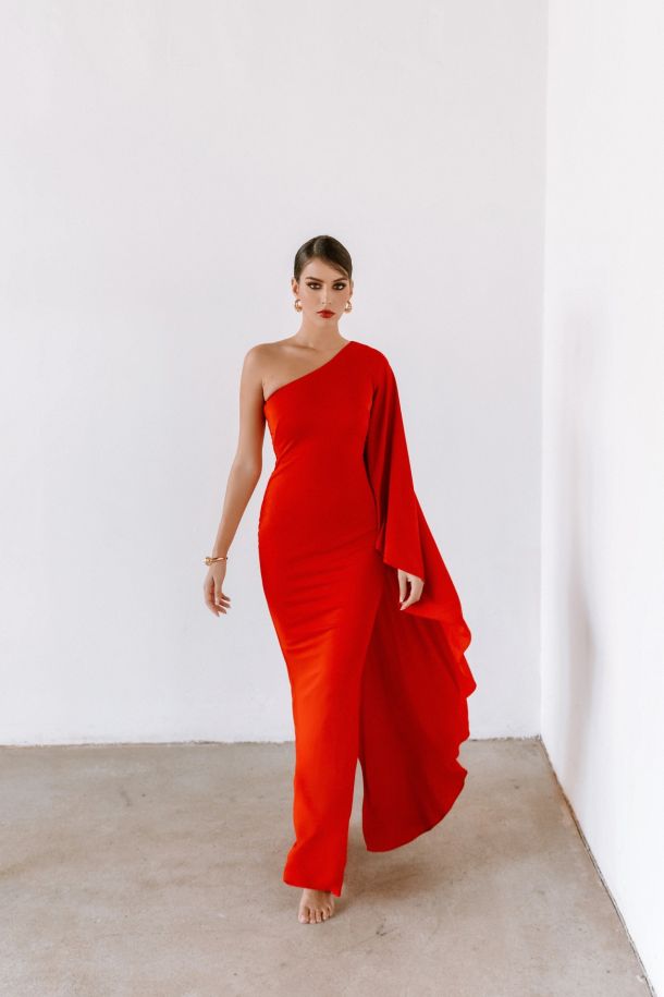 crvena duga svecana haljina DIANA VILJEVAC