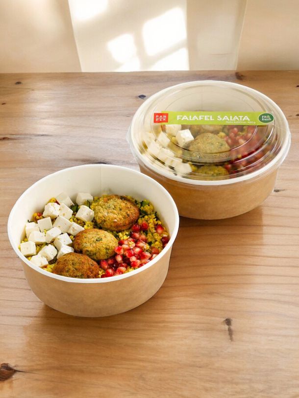 pan pek dostava vegetarijanska falafel cezar salata