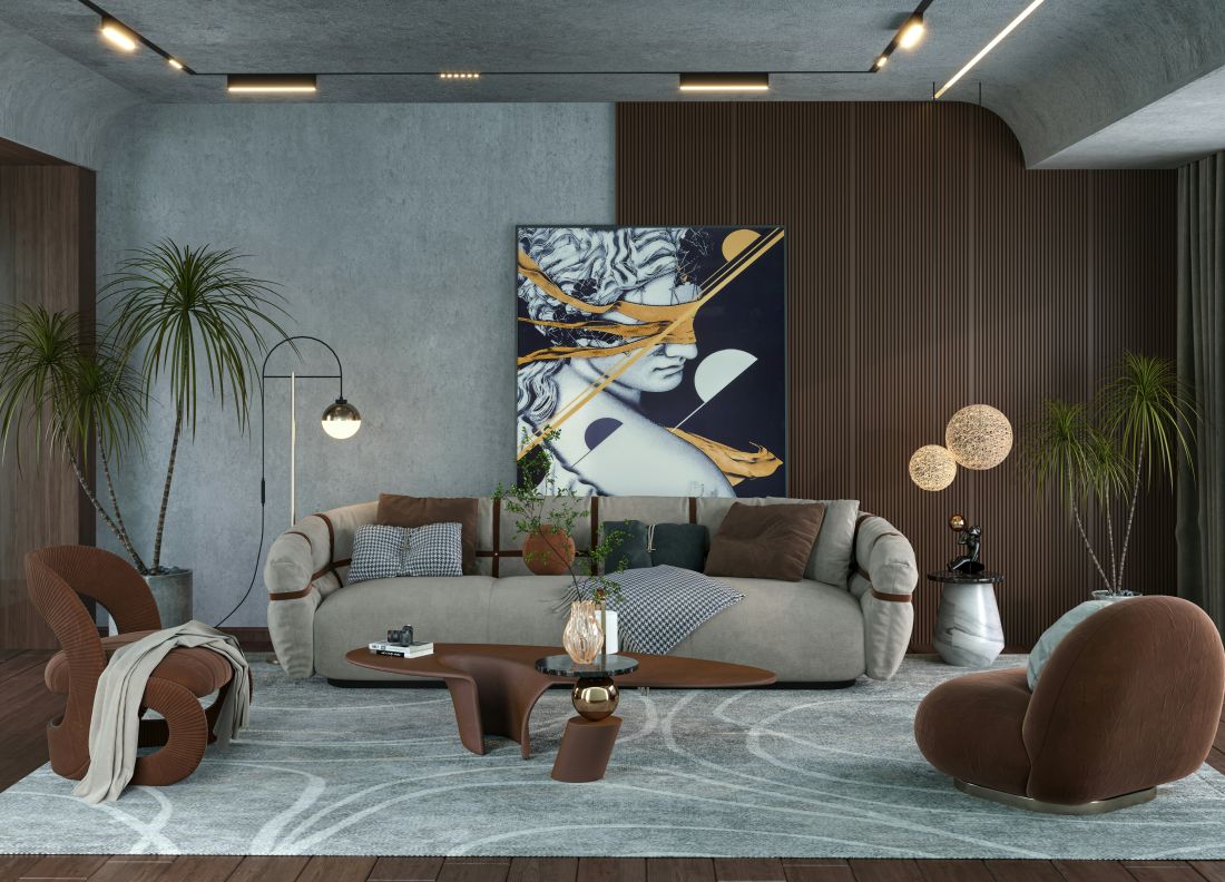 interijeri trendovi 2025 smeđa boja zemljani tonovi boja karamela