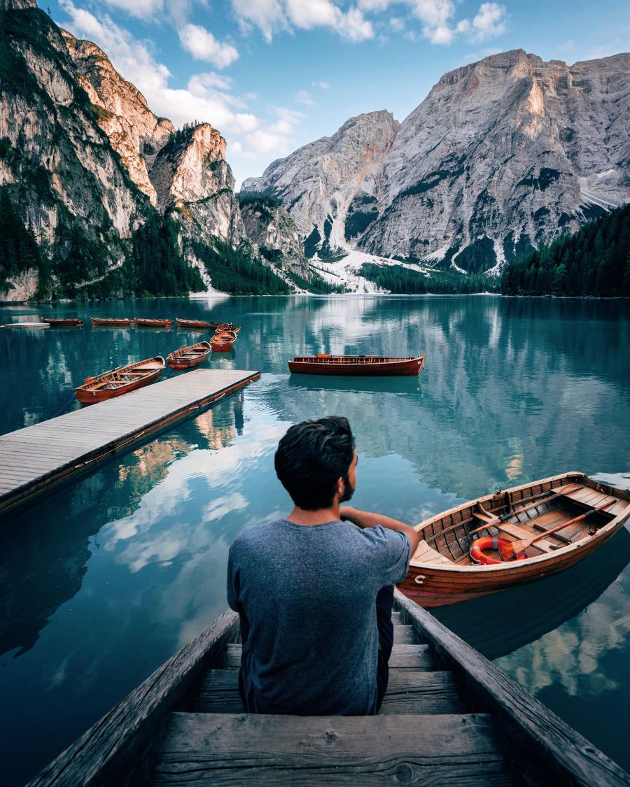 talijansko jezero Lago di Braies najam camca