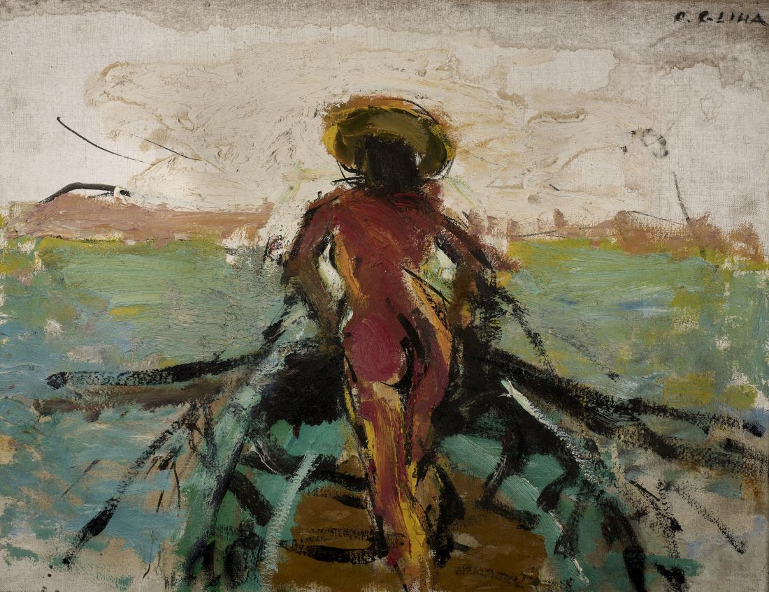 Veslanje_Omisalj_ slikar slika gliha