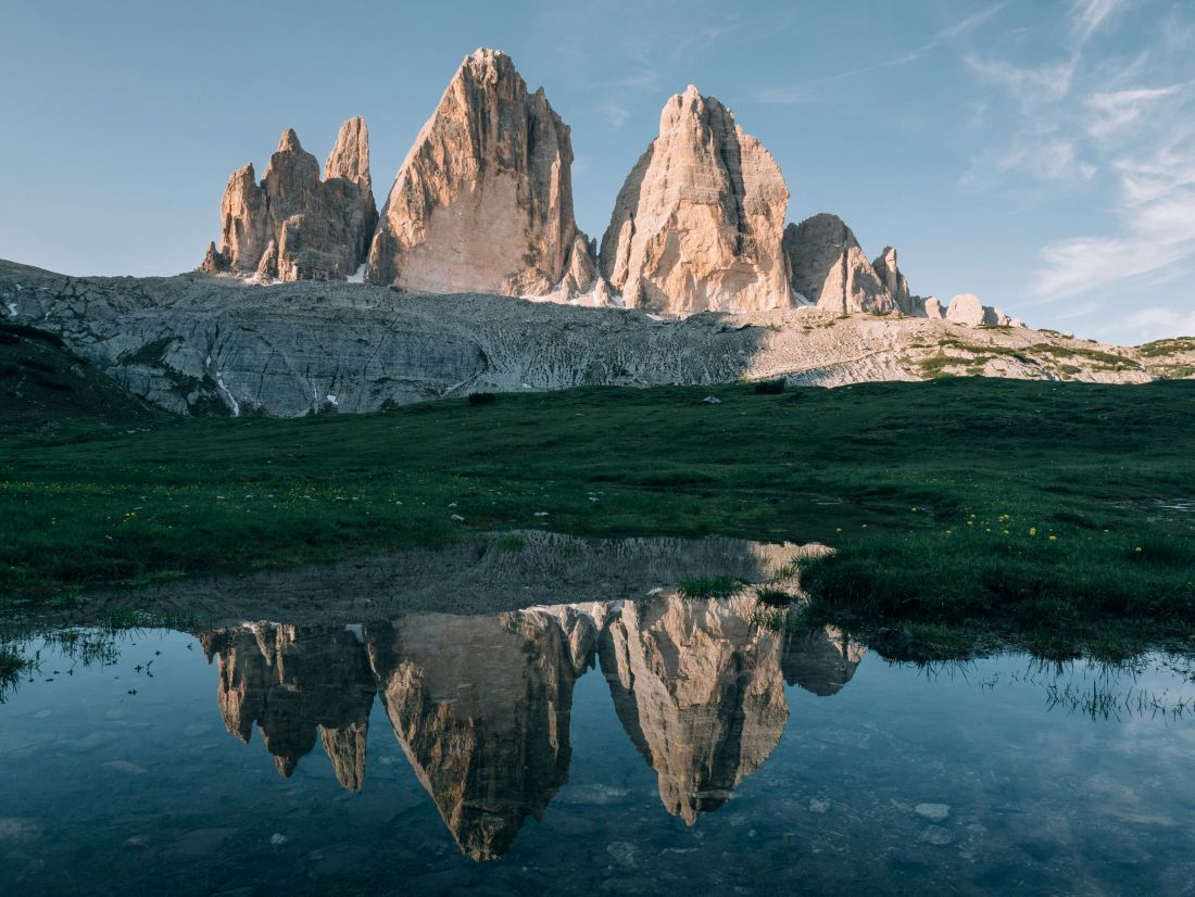 Tre Cime di Lavaredo Dolomiti Italija misurini jezero cortina
