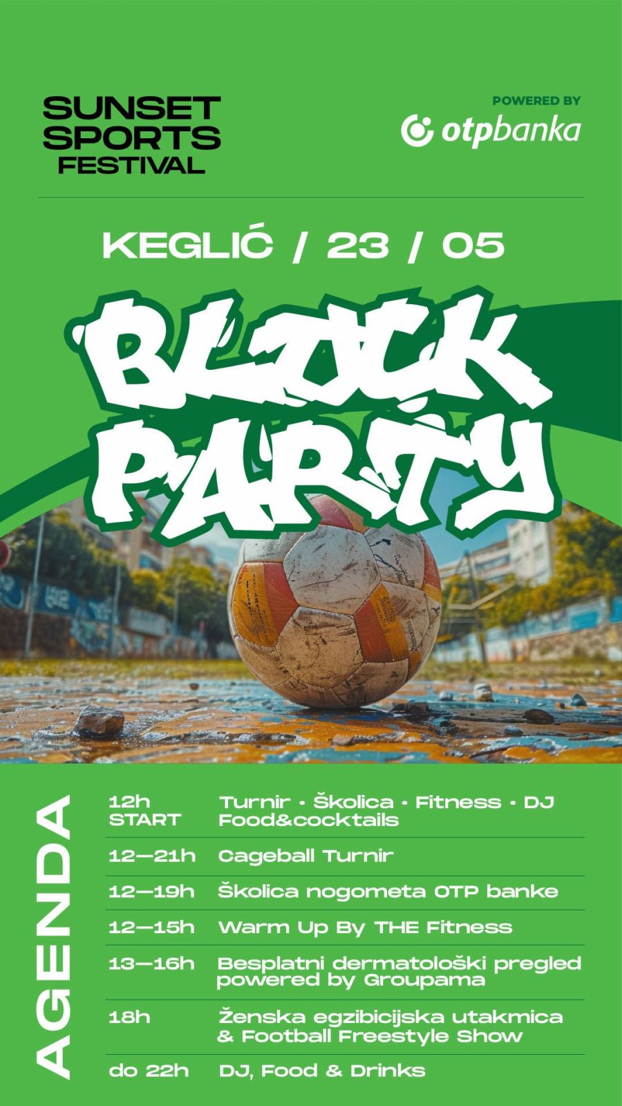 Block Party - Keglić raspored dogadanja satnica