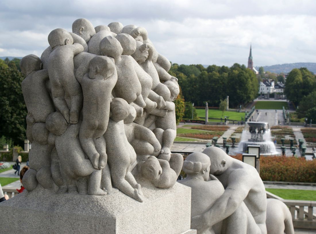 Vigelands park Oslo Norveska Park Frogner