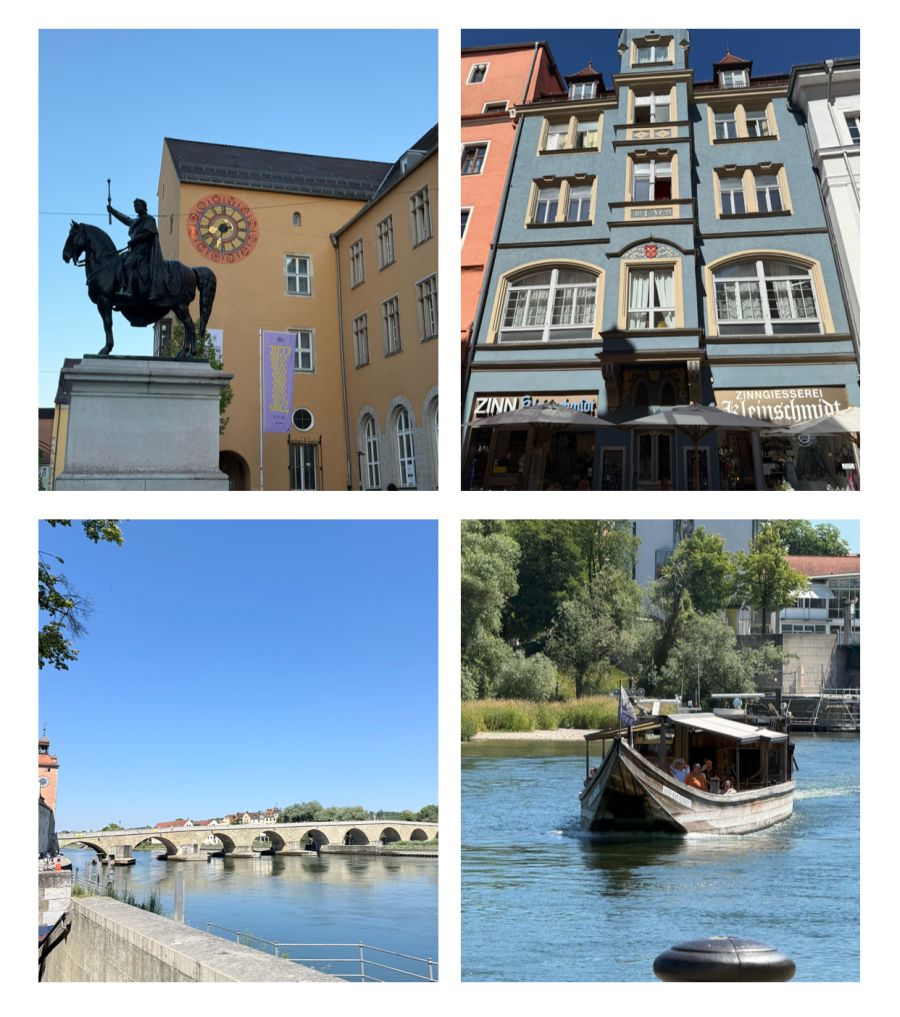 grad regensburg njemacka znamenitostoi most brod spomenik